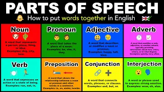 8 Parts of Speech in English Grammar - How To Put Words Together in English