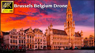 Brussels, Belgium - 4K UHD Drone Video