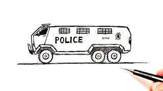 How to draw a future police truck | Swat truck