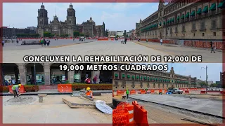 Al 60% la peatonalización del Zócalo de la CDMX, último avance de abril 2024