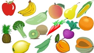 Изучаем слова. Овощи и фрукты. Обучающее видео для детей. for children
