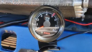 How to test mock connect an aftermarket tachometer on an old classic car - testing