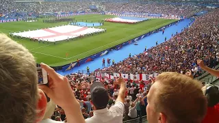 England fans singing Don't Look Back In Anger