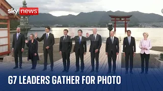 World leaders gather for G7 'family photo' in Japan