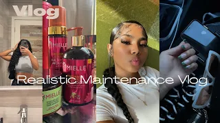 Realistic MAINTENANCE vlog| eyebrow threading, new hair products , face care etc