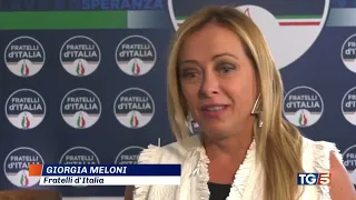 Meloni: L'intervista di Giorgia Meloni al Tg5. Non perdetela!