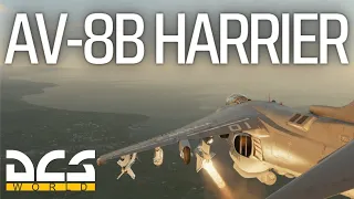 DCS - USA AV-8B Harrier Laser Guided Missile Against Russian Army | USA Harrier vs Russian Vehicles