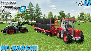 Selling silage bales, harvesting wheat for flour production | NF Marsch | Farming simulator 22 | #03