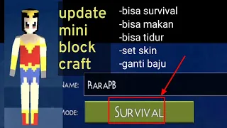 UPDATE MINI BLOCK CRAFT, survival, set skin, dll