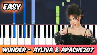 Wunder - AYLIVA & Apache207 | EASY Piano Tutorial