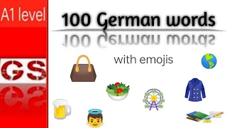 Learn 100 words  German with Emojis || German vocabulary for beginners || A1 level German words