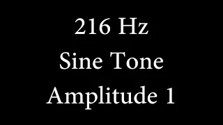 216 Hz Sine Tone Amplitude 1