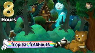 Sleep Meditation for Kids | 8 HOURS TROPICAL TREEHOUSE | Sleep Story for Children