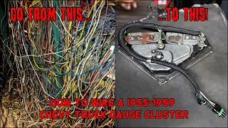 HOW TO WIRE 1955-1959 CHEVY TRUCK GAUGE CLUSTER