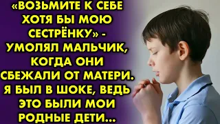 "Возьмите к себе хотя бы мою сестрёнку" - умолял мальчик, когда они сбежали от матери. Я был в шоке