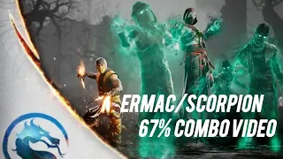 Ermac/Scorpion 67% (4K 60FPS) Combo Video (KAMEO KOMBOS) - MK1
