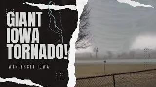 The BIGGEST TORNADO I've ever seen! Winterset Iowa Tornado