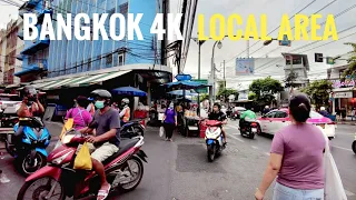 Walking In Bangkok 2021 Local Market - Thailand 4K Walk