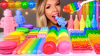 ASMR NIK-L-NIP WAX BALL, POPPING BOBA, LEGO MAN, WAX BOTTLE CANDY, RAINBOW FOOD, CANDY MUKBANG 먹방