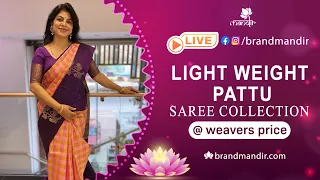 Light Weight Pattu Sarees Collection | WhatsApp Number 733 733 7000 | Brand Mandir Sarees LIVE