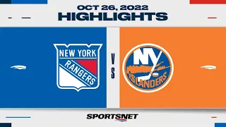 NHL Highlights | Rangers vs. Islanders - October 26, 2022