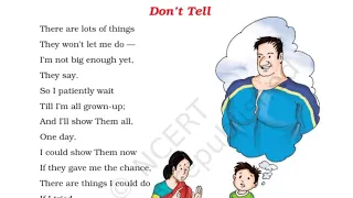 Ncert Class 3 English || Chapter - 9 - Don't Tell