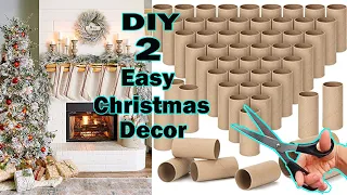 DIY - 2 Easy Christmas Decor Ideas From Toilet Paper Roll #18