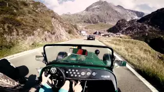 Caterham 485 on Sustenpass //pure roads  (Porsche Turbo, Cayman S and Nissan GT-R 2015)