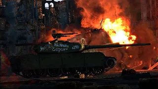 Nuke with T-44-100 and IS-3 - Realistic Battles - War Thunder Gameplay [1440p 60FPS