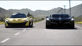 Bugatti La Voiture Noire vs Hypecars at Highlands