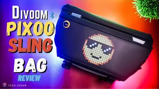 DIVOOM PIXOO Stylish Pixel Art SlingBag 🎒 | Unboxing & Review | Setup & Waterproof test.