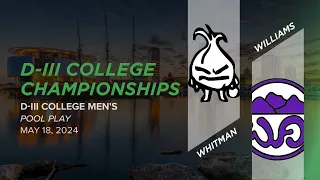 Whitman vs. Williams | Men's Pool Play | 2024 D-III College Championships
