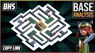 New Builder Hall 5 Base Link 2023 || Coc BH5 Trophy Base Layout - Clash Of Clans ||