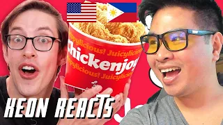 Filipino Guy Reacts to Keith Eats Everything At Jollibee