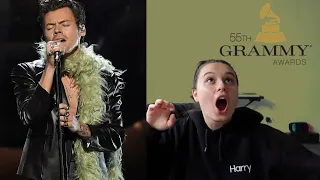 GRAMMYS 2021 REACTION - HARRY STYLES WIN