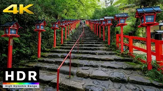 【4K HDR】Walk in Kyoto Kifune Shrine (京都散歩) - Summer 2020