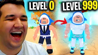 QUEBRANDO MONTANHAS COM 1 SOCO NO ROBLOX!! (One Punch Man) - LEPAO ROBLOX