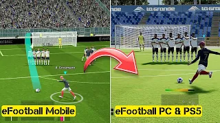 eFootball 2024 Mobile VS PC Comparison - Graphics, Free Kick #efootball #efootball2024 #pes