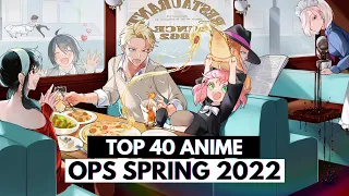 MY Top 40 Spring 2022 Anime Openings