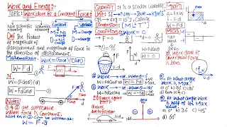 Work Done By A Constant Force||Ch 04: Work and Energy|| FSc Class 11 PHYSICS|| + Entry Test Mcq's