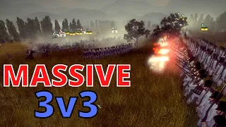 MASSIVE 3v3 BATTLE ON ITALIAN GRASSLANDS - Napoleon Total War Online Battle #14