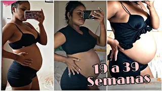 EVOLUÇÃO DA MINHA BARRIGA NA GRAVIDEZ/ SEMANA A SEMANA/ GABYH SILVA