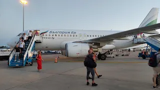 Bulgaria Air Airbus A319 takeoff Sofia and landing at Burgas (Black Sea) international airport