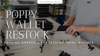 Restocking 1,200+ Poppy Wallets | Studio Vlog | No. 20 | Packing Orders | Ollny Patio Lights