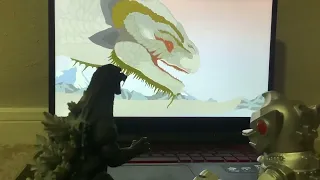 FW Goji and Mechagodzilla react to Godzilla vs World Serpent | EPIC BATTLE | MonsterVerse vs GoW