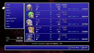 Final Fantasy IV Part 004 Grinding to Level 99 Part 1/2