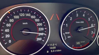 BMW F30 328i Beschleunigung Acceleration 0-100 + 100-200 km/h