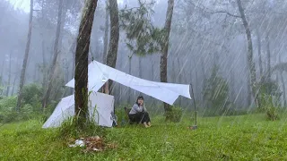 SOLO CAMPING IN HEAVY RAIN • 2 DAYS CAMPING IN HEAVY RAIN