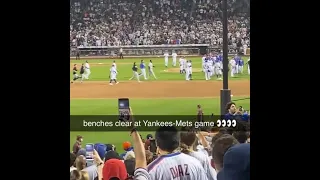 Benches clear after Lindor and Stanton exchange words. @brwalkoff