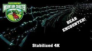 Gatlinburg Mountain Coaster (Stabilized 4K Night POV) - Gatlinburg